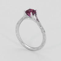 1.19 Ct. Purplish Pink Spinel Ring, 14K White Gold 2