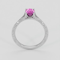 1.06 Ct. Pink Sapphire Ring, 14K White Gold 3