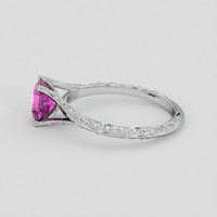 1.06 Ct. Pink Sapphire Ring, 14K White Gold 4