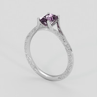 1.05 Ct. Pink Sapphire Ring, 14K White Gold 2