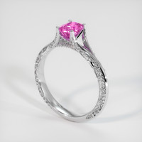 1.10 Ct. Sapphire Ring, 14K White Gold 2
