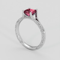1.20 Ct. Pink Sapphire Ring, 14K White Gold 2