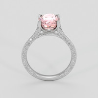 3.37 Ct. Padparadscha Sapphire Ring, 14K White Gold 3