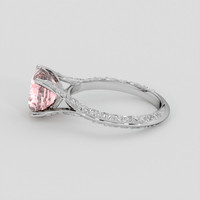 3.37 Ct. Padparadscha Sapphire Ring, 14K White Gold 4