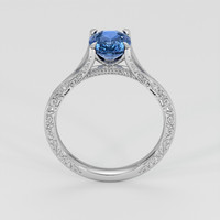 2.04 Ct. Blue Sapphire Ring, 14K White Gold 3