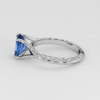 2.04 Ct. Blue Sapphire Ring, 14K White Gold 4