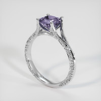 1.60 Ct. Sapphire Ring, 14K White Gold 2