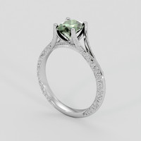 1.41 Ct. Bluish Green Sapphire Ring, 14K White Gold 2