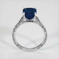 3.80 Ct. Blue Sapphire Ring, 14K White Gold 3