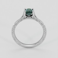 1.18 Ct. Bluish Green Sapphire Ring, 14K White Gold 3