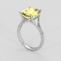 7.08 Ct. Yellow Sapphire Ring, 14K White Gold 2