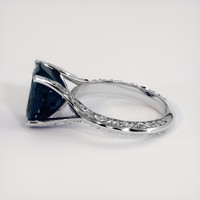 5.33 Ct. Blue Sapphire Ring, 14K White Gold 4