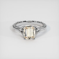 2.07 Ct. Peach Sapphire Ring, 14K White Gold 1