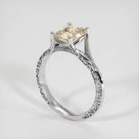 2.07 Ct. Peach Sapphire Ring, 14K White Gold 2