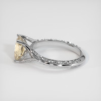 2.07 Ct. Peach Sapphire Ring, 14K White Gold 4