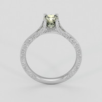 1.05 Ct. Yellowish Green Sapphire Ring, 14K White Gold 3
