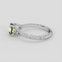 1.05 Ct. Yellowish Green Sapphire Ring, 14K White Gold 4