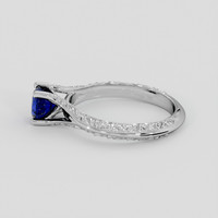 0.82 Ct. Blue Sapphire Ring, 14K White Gold 4
