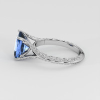 3.00 Ct. Blue Sapphire Ring, 14K White Gold 4
