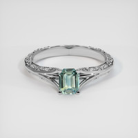 0.81 Ct. Bi Color Sapphire Ring, 14K White Gold 1