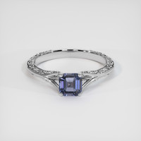 0.98 Ct. Bluish Purple Sapphire Ring, 14K White Gold 1