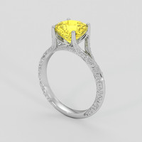 2.73 Ct. Yellow Sapphire Ring, 14K White Gold 2