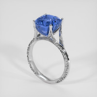 6.39 Ct. Blue Sapphire Ring, 14K White Gold 2