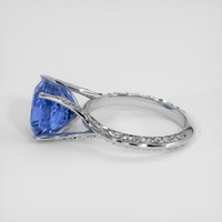 6.39 Ct. Blue Sapphire Ring, 14K White Gold 4