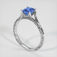 1.68 Ct. Blue Sapphire Ring, 14K White Gold 2