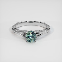 1.10 Ct. Bi Color Sapphire Ring, 14K White Gold 1