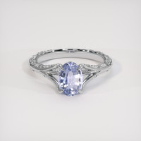 1.41 Ct. Violet Sapphire Ring, 14K White Gold 1