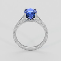 3.15 Ct. Blue Sapphire Ring, 14K White Gold 3
