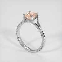 1.60 Ct. Padparadscha Sapphire Ring, 14K White Gold 2