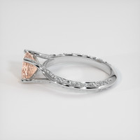 1.60 Ct. Padparadscha Sapphire Ring, 14K White Gold 4