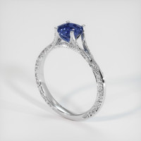 0.89 Ct. Sapphire Ring, 14K White Gold 2