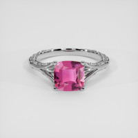 1.45 Ct. Padparadscha Sapphire Ring, 14K White Gold 1