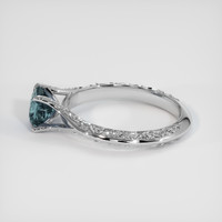 1.15 Ct. Greenish Blue Sapphire Ring, 14K White Gold 4