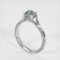 1.33 Ct. Sapphire Ring, 14K White Gold 3