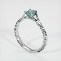 0.71 Ct. Sapphire Ring, 14K White Gold 2