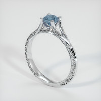 0.61 Ct. Sapphire Ring, 14K White Gold 2