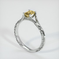 0.90 Ct. Sapphire Ring, 14K White Gold 2