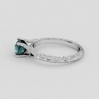 1.25 Ct. Greenish Blue Sapphire Ring, 14K White Gold 4