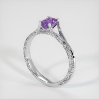0.46 Ct. Purple Sapphire Ring, 14K White Gold 2