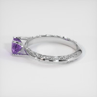 0.46 Ct. Purple Sapphire Ring, 14K White Gold 4
