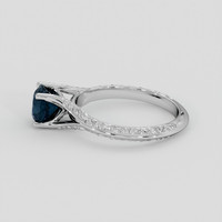 1.27 Ct. Greenish Blue Sapphire Ring, 14K White Gold 4