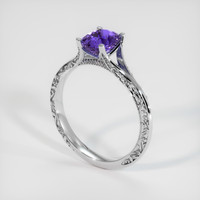 2.08 Ct. Sapphire Ring, 14K White Gold 2