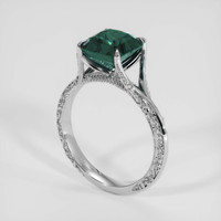 3.71 Ct. Bluish Green Sapphire Ring, 14K White Gold 2