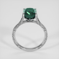 3.71 Ct. Bluish Green Sapphire Ring, 14K White Gold 3
