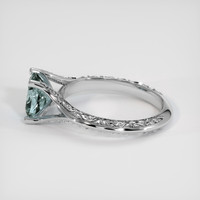 1.43 Ct. Greenish Blue Sapphire Ring, 14K White Gold 4