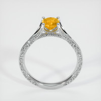 1.12 Ct. Orangish Yellow Sapphire Ring, 14K White Gold 3